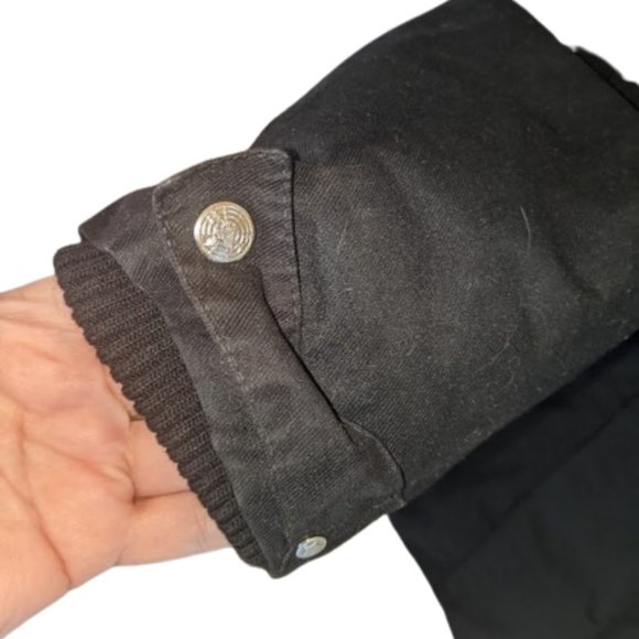 Long Black Streamlined Puffer Coat Size Medium - Picture 4 of 5